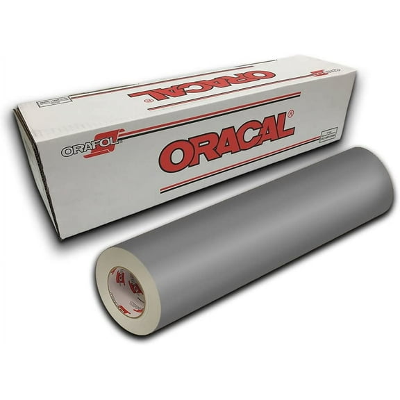 Oracal 651 Permanent Self-Adhesive Premium Craft Sticker Vinyl 12" x 30ft (10yd) Roll - Silver Grey (Metallic)