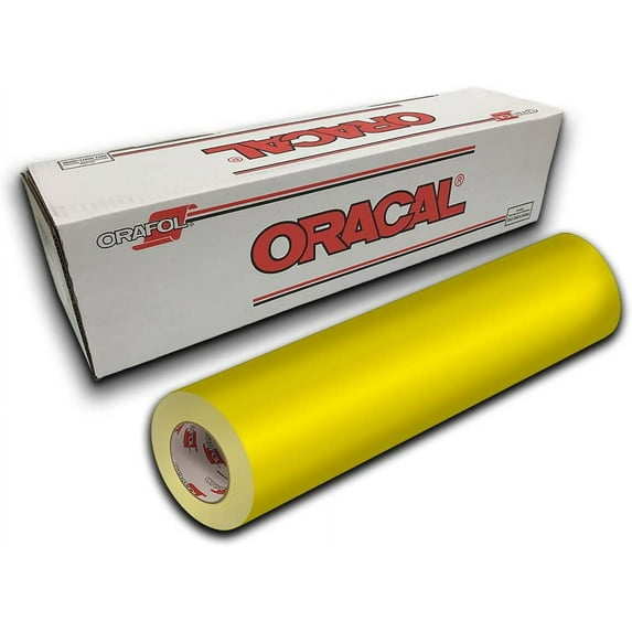 Oracal 651 Permanent Self-Adhesive Premium Craft Sticker Vinyl 12" x 5ft Roll - Brimstone Yellow