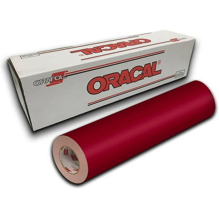 Oracal 651 Permanent Self-Adhesive Premium Craft Sticker Vinyl 12" x 5ft Roll - Dark Red