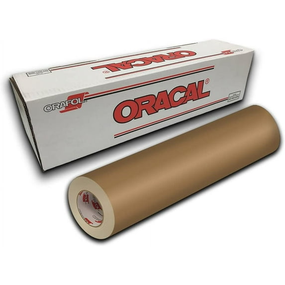 Oracal 651 Permanent Self-Adhesive Premium Craft Sticker Vinyl 12" x 5ft Roll - Light Brown