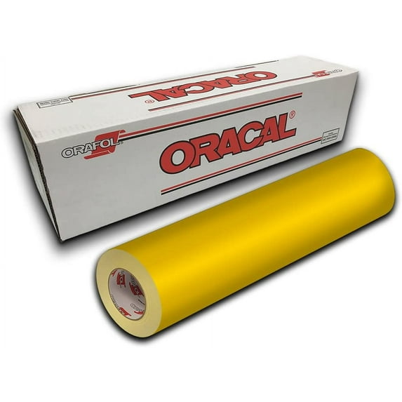 Oracal 651 Permanent Self-Adhesive Premium Craft Sticker Vinyl 12" x 5ft Roll - Light Yellow