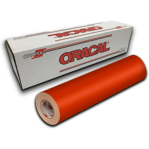 Oracal 651 Permanent Self-Adhesive Premium Craft Sticker Vinyl 12" x 5ft Roll - Orange