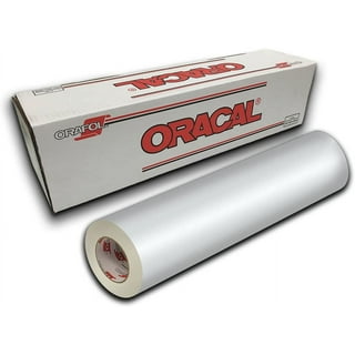 12.125 x 50ft Roll of Oracal 651 White Craft Vinyl - On a 2.5 Core -  Adhesive Vinyl for Cricut, Silhouette, and Cameo Cutters - Gloss Finish 