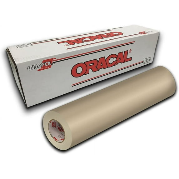 Oracal 651 Permanent Self-Adhesive Premium Craft Sticker Vinyl 24" x 10ft Roll - Beige