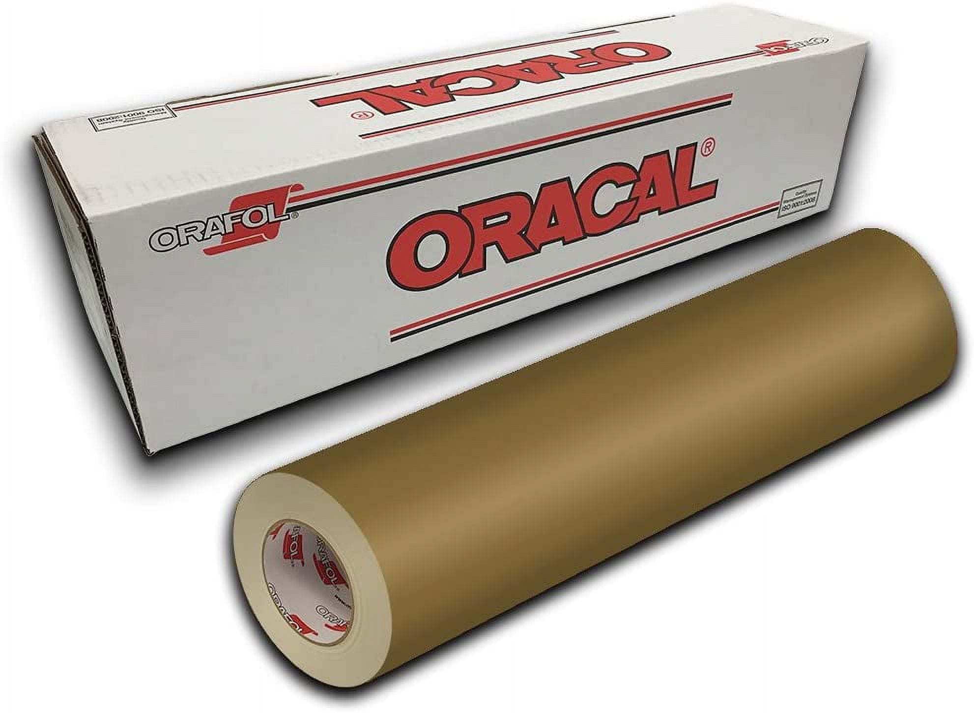 Oracal 651 Permanent Glossy Metallic Gold Adhesive Vinyl (12 x 25ft  w/Detailer)