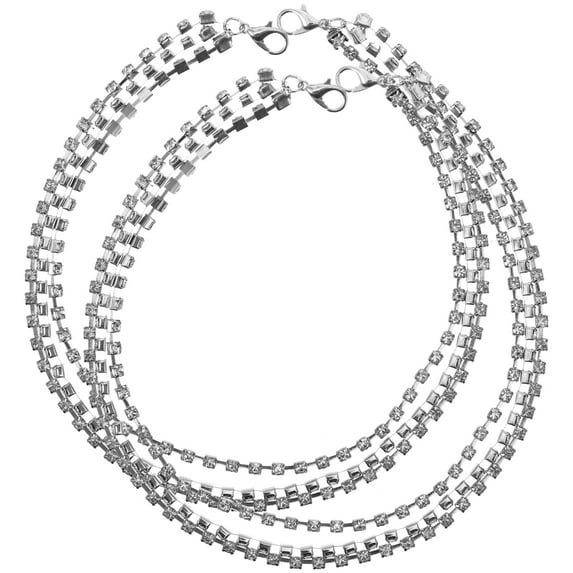 Oraceous 1 Pair Bling Shoe Chains Layered Sneakers Charms Decorations Shoe Accessories