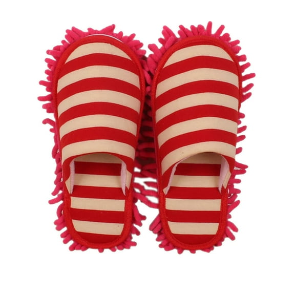 Oraceous 1 Pair Microfiber Slippers Chenille Washable Mop Slippers Shoes Floor Cleaning Mop Floor Cleaning Tool Unisex Slippers for and Men-