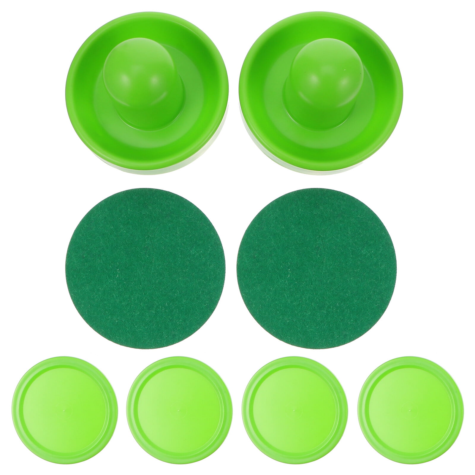 Demeras Air Hockey Zubehör Set – 2 Pusher, 4 Pucks, 2 Goalies | Für Spieltische, In Verschiedenen Größen (S, M, L) Wählbar