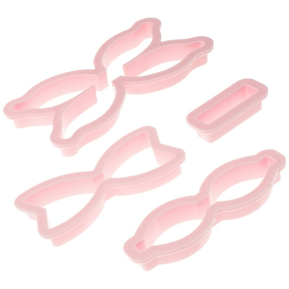 KALLORY Bowknot Molds Pink for Cake Decoration Women 1 Set