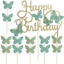 Oraceous 1 Set Butterflies Cake Decorations Cupcake Topper Birthday Cake Decorative Props