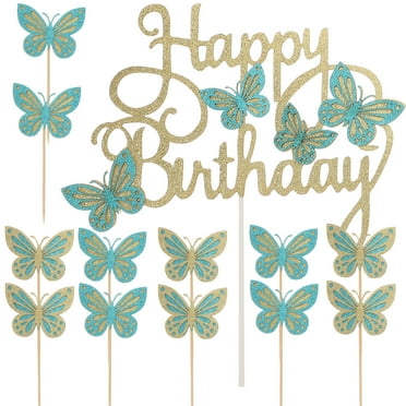 Oraceous 1 Set Butterflies Cake Decorations Cupcake Topper Birthday Cake Decorative Props