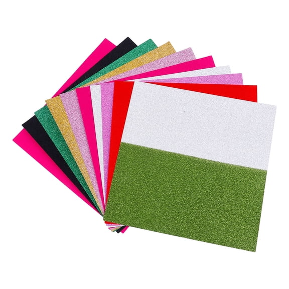 Oraceous 100Pcs 1Set Beautiful Making Props Handmade Glitter Paper (Colorful)