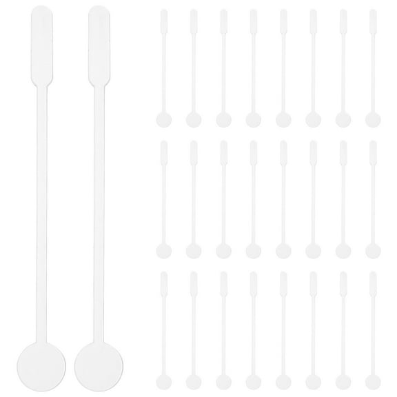 KALLORY Swizzle Sticks Transparent Plastic 100Pcs 3.93X0.47X0.08in For Coffee Shop Use