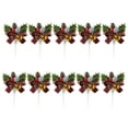 thumbnail image 1 of Oraceous 10Pcs Christmas Party Cake Toppers Festive Christmas Bell Berry Cake Decorations, 1 of 10