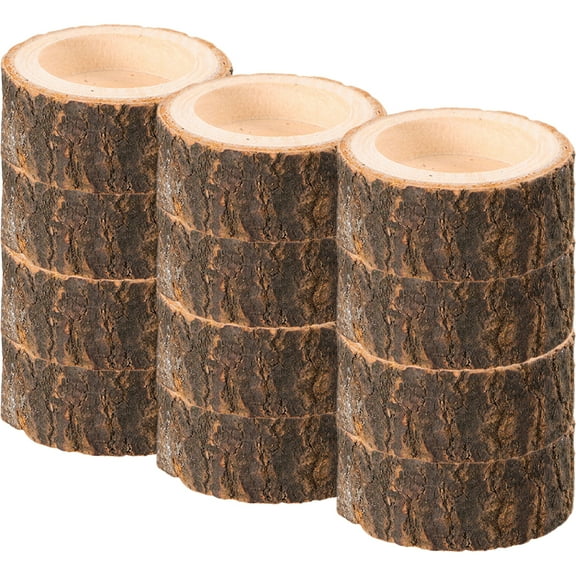 Oraceous 12pcs Creative Bark Design Votive Candle Holders Tea Light Candle Stands Decorative Tealight Holders