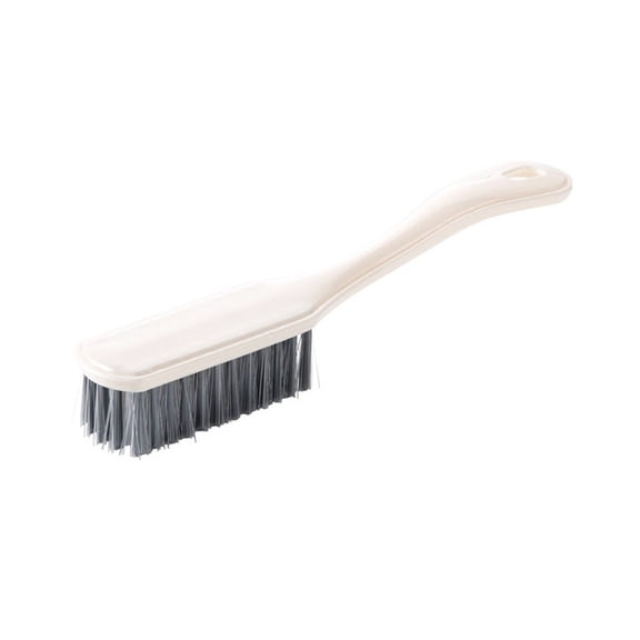 Oraceous Handle Scrubber Brush with Plastic Bristles for Home, Kitchen, Clothes, Shoes Cleaning - White, 1 Piece