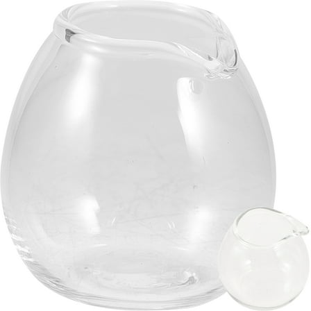 KALLORY Mini Glass Coffee Pitcher for General Users 2Pcs 1.6*1.4in