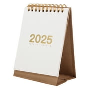 Oraceous 2025 Desk Calendar Desktop Calendar with Stand Up Design for New Year Monthly Scheduling Wirebound Table Calendar for Office and Home Use