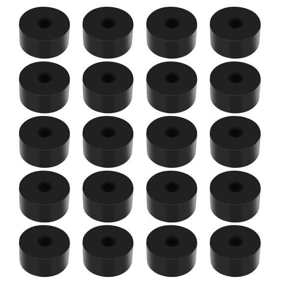 Oraceous 20PCS Round Flowerpot Feet Pads Rubber Shockproof Planter Tray Invisible Pot Riser for Indoor Outdoor ( Black )