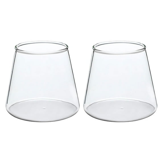 Masteelf Set of 2 Borosilicate Glass Juice Cups with Stylish Design, and Perfect for Home, Kitchen, and Everyday Use