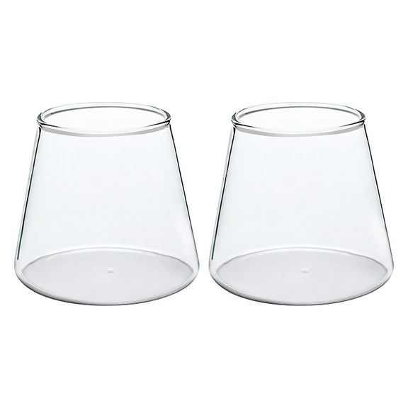 Masteelf Set of 2 Borosilicate Glass Juice Cups with Stylish Design, and Perfect for Home, Kitchen, and Everyday Use