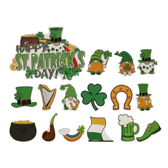 Oraceous 32pcs St Patrick's Day Cupcake Topper Green Cake Decors Carnival Cake Insert