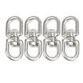 thumbnail image 1 of Oraceous 3pcs 304 Stainless Steel Smooth Hanging Basket Spinners Swivel Hook Silver, 1 of 10