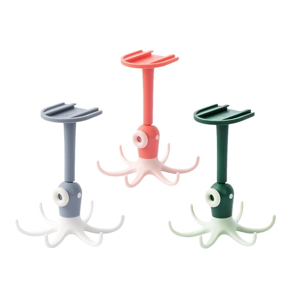 Multi-Purpose 360 Degree Rotatable Wall Hooks for Kitchen with HIPS Material Assorted Color