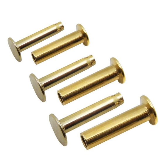 KALLORY Support Fitting Rivets Copper 4 Pairs For Diy Projects And Knife Handles