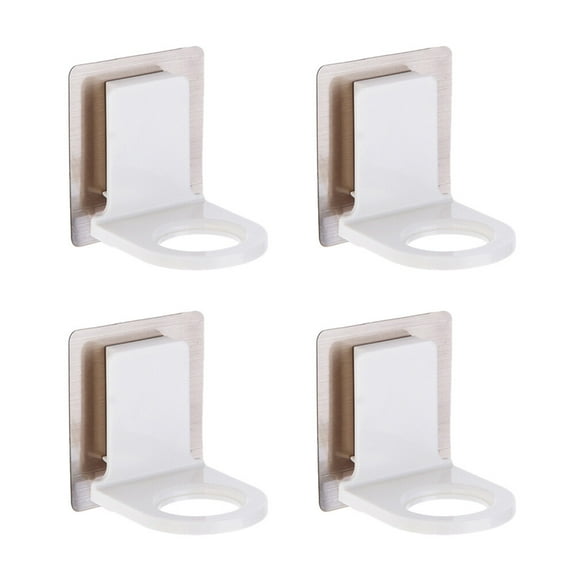 Oraceous 4pcs Shower Bottle Rack Hook Self Adhesive Wall Mounted Shampoo Holder Hook Shower Holder Hanger for Kitchen Bathroom Toilet
