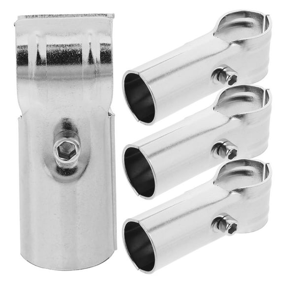 Oraceous 4pcs T Pipe Clamp Connector Heavy Duty Stainless Steel Chain Link Fence Clamps For Secure Greenhouse Pipe Connections Tee End Rail Clamps