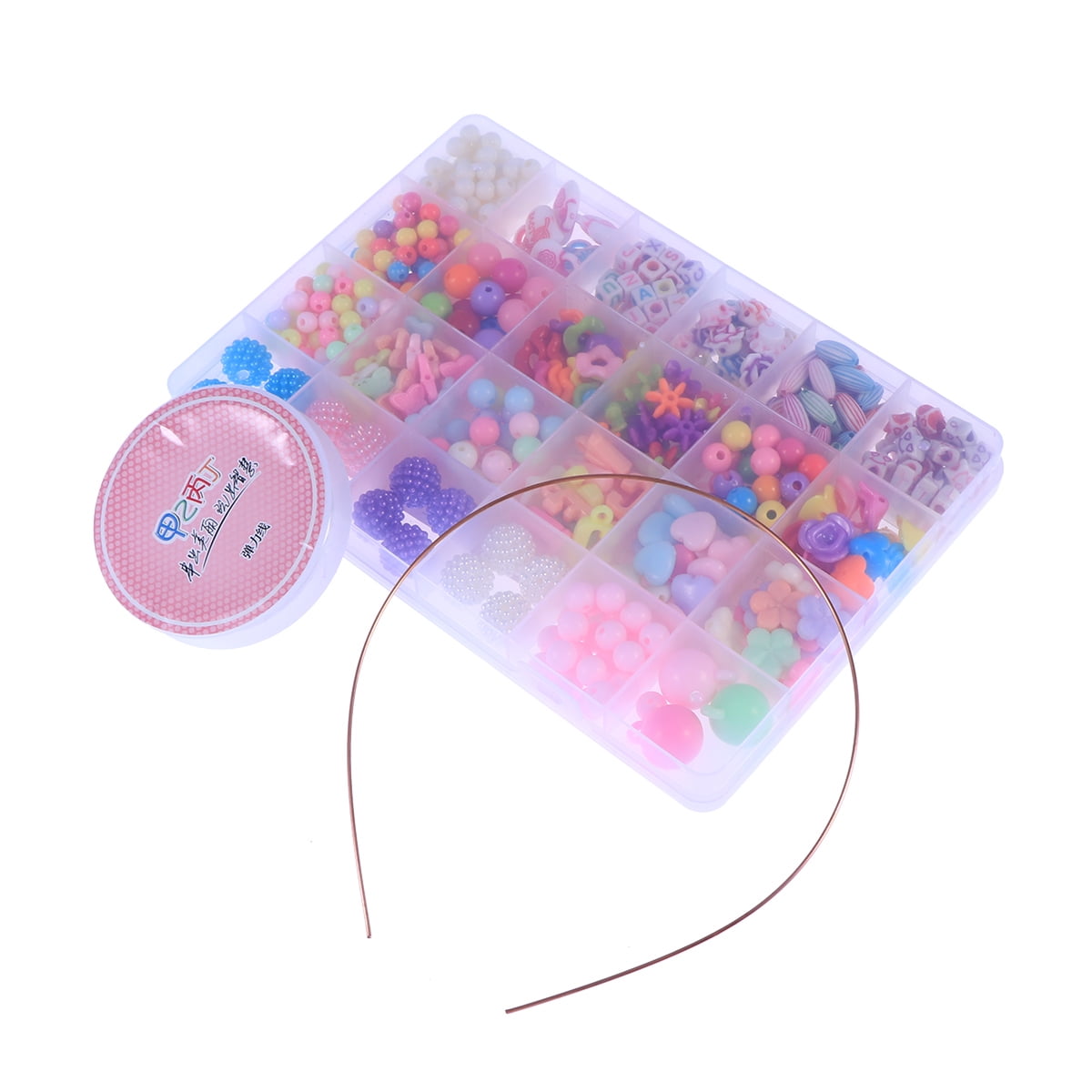 Oraceous 500pcs 24 Grid Educational Beads Set Handmade DIY Bracelets Necklace Making Kits for Kids (Colorful Life)