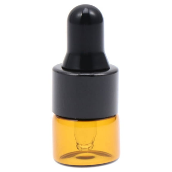 Oraceous 50pcs Essential Oil Bottles with Glass Dropper 1ML Empty Refillable Glass Bottles DIY Craft Aromatherapy Carrier Bottles ( Brown )