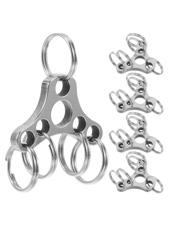 5pcs Quick Release Carabiner Keychain Stainless Steel Key Ring Organizer Clip on Key Holder for Carabiner