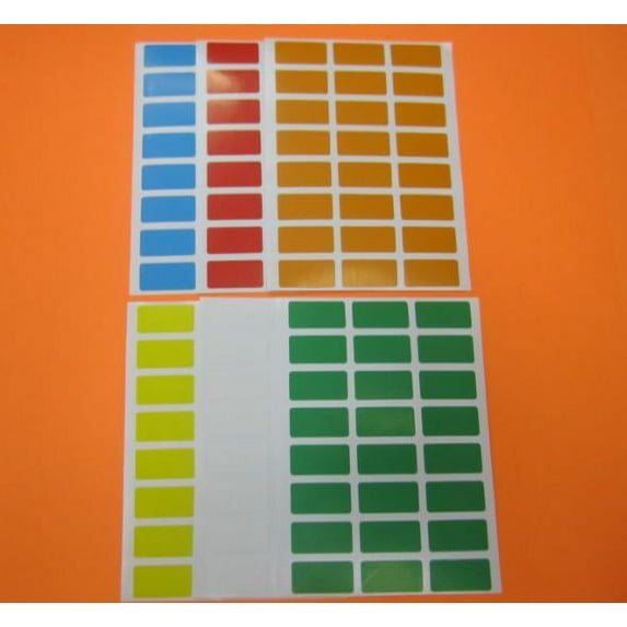 Oraceous 6 Packs Label Stickers Removable Stickers Rectangular Labels Colored Sticker Labels For Files Folders Documents Containers