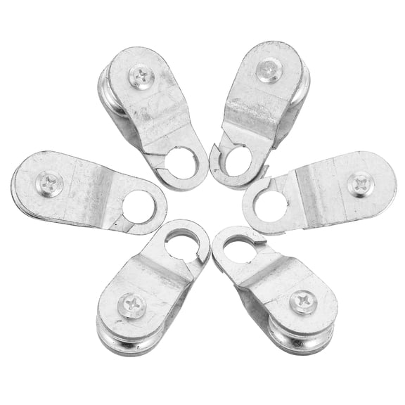 Oraceous 6pcs Iron Pulley Cable Pulley Wheel Iron Single Wheel Heavy-Duty Single Pulley Block Cable Pulley System Supply For Lifting And Rigging