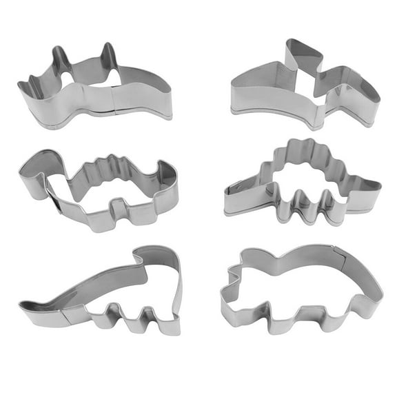 Oraceous 6pcs Stainless Steel Cartoon Dinosaur Cake Mold Party Biscuit Baking Tools