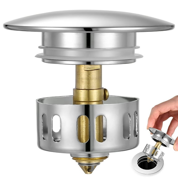 Oraceous Bathroom Sink Stopper Bathroom Sink Strainer Metal Drain Stopper Sink Plug