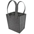 thumbnail image 1 of Oraceous Bottle Carrier Bag Carrier Tote Bag 6 Bottle Pockets Felt Red Storage Bag for Protecting Flutes Goblets ( Grey ), 1 of 10