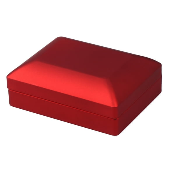 Oraceous Creative LED Lighted Jewelry Gift Box Lighting Necklace Box Holder Pendant Case Exquisite Gift Container (Red 7x9x3.2cm)