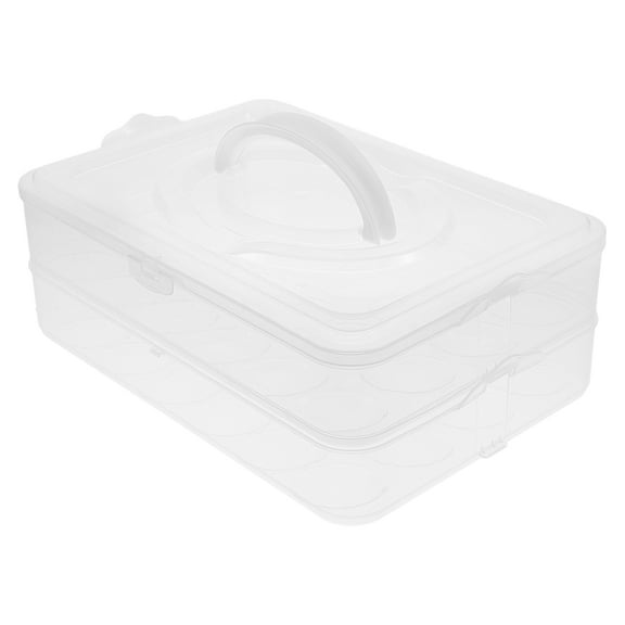 KALLORY Plastic Egg Container Transparent 1Pack 12.4X8.9X4.5In