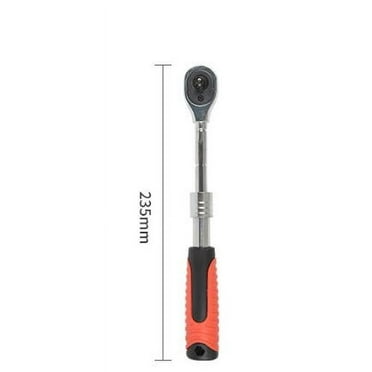 Oraceous Extendable Ratchet Wrench 1/4 Inch Drive Ratchet Telescopic Ratchet Wrench Nonslip Grip Smooth Wrench For Household Repair