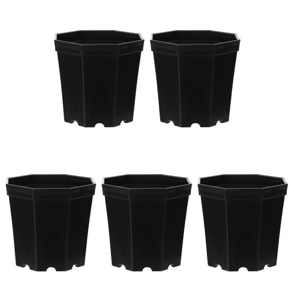 Oraceous Flower Pots Planter Orchid Pots Vegetables Growing Container Garden Flower Pot Gardening Tool For Outdoor Porch Balcony Patio Garden Black 5pcs