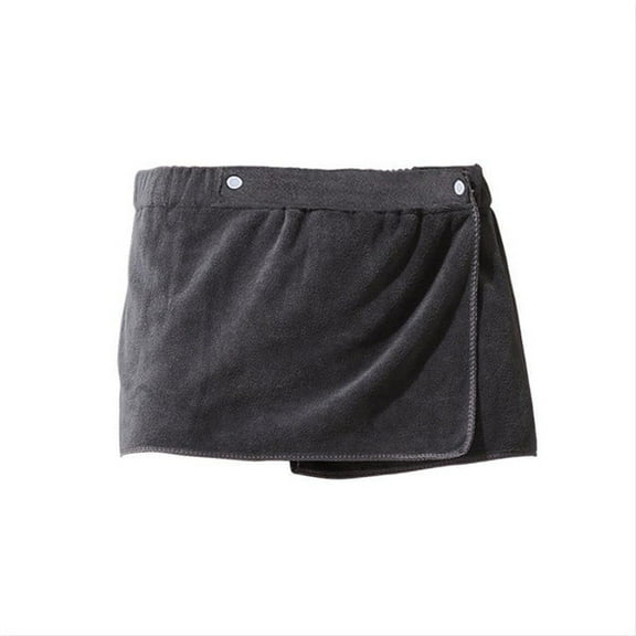 Oraceous Men Soft Wearable Bath Towel Short Pants Swimming Beach Towel Blanket Spa Sauna Wraps Towel Bath Towels With Adjustable Snap Closure Grey