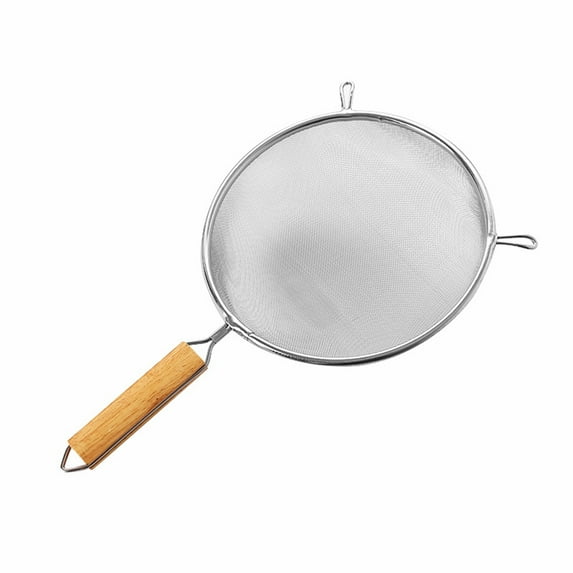 Oraceous Mesh Cooking Strainer Stainless Steel Round Shape Sieve Colander Kitchen Gadget for Home Restaurant ( Silver 20cm )