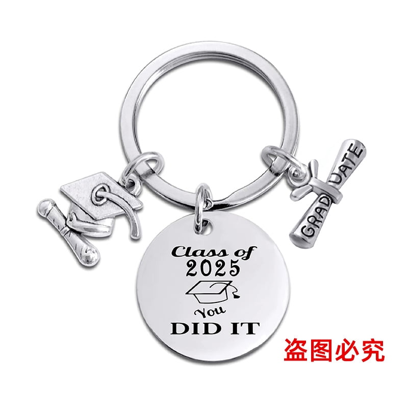 Oraceous Stainless Steel Graduation Keychain Class of 2025 Diploma ...