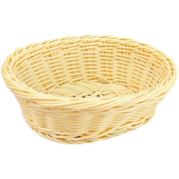KALLORY PP Woven Storage Baskets Beige 1Pcs 7.1X5.5X2.4In