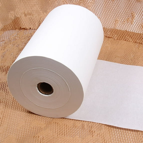 Oraceous White Paper Roll for Art Projects, Shipping Supplies Wrapping Plain Wrapping Paper Roll for DIY Crafts and Moving Box Filler