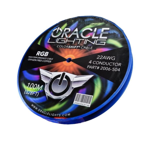Oracle 22AWG 4 Conductor RGB Installation Wire 100M (328ft) Spool - RGB SEE WARRANTY