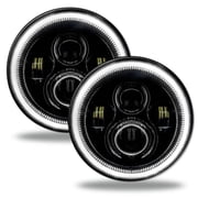 ORACLE Lighting 7 High Powered LED Headlights Pair - Black Bezel
